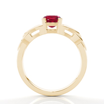 Prong Setting Round Ruby Solitaire Ring