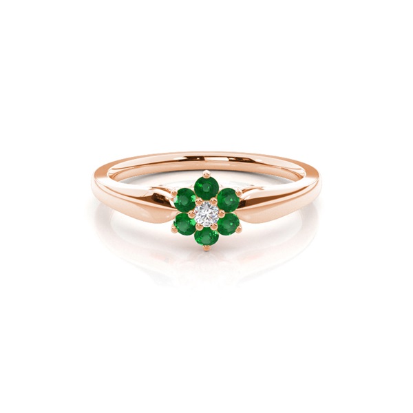 Prong Setting Round Cluster Ring
