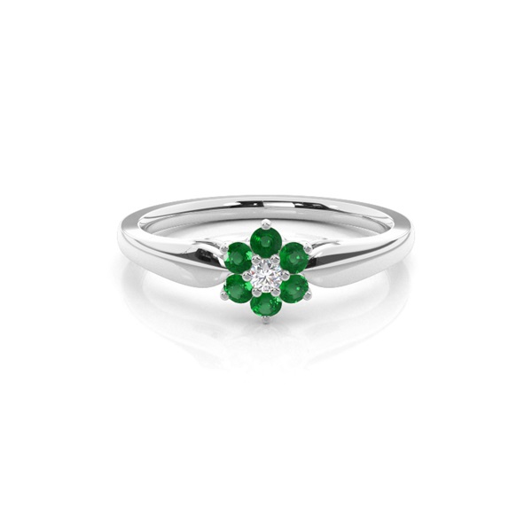 Prong Setting Round Cluster Ring