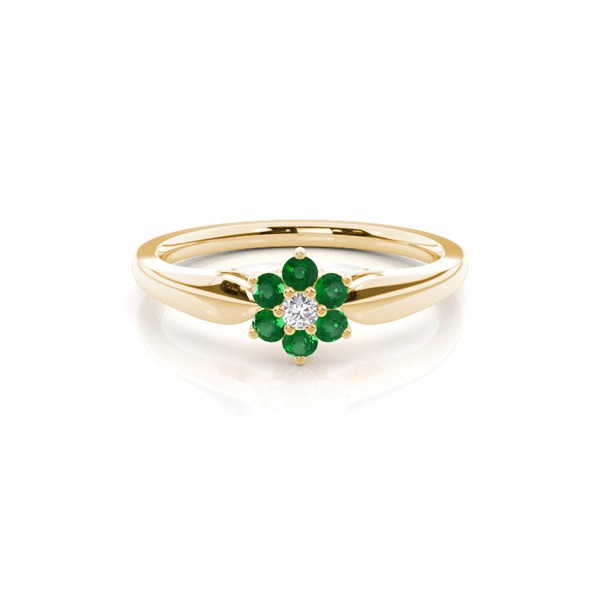 Prong Setting Round Cluster Ring