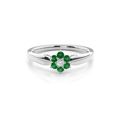 Prong Setting Round Cluster Ring
