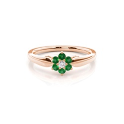 Prong Setting Round Cluster Ring