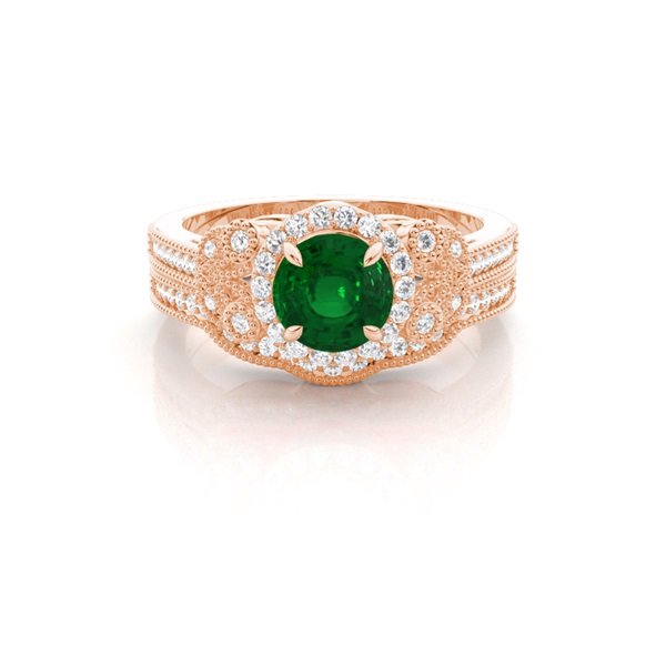 Prong Setting Round Bridal Set Engagement Ring