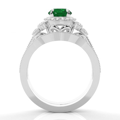 Prong Setting Round Bridal Set Engagement Ring