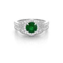 Prong Setting Round Bridal Set Engagement Ring