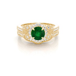 Prong Setting Round Bridal Set Engagement Ring