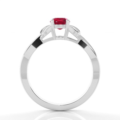 Prong Setting Round Ruby Solitaire Ring