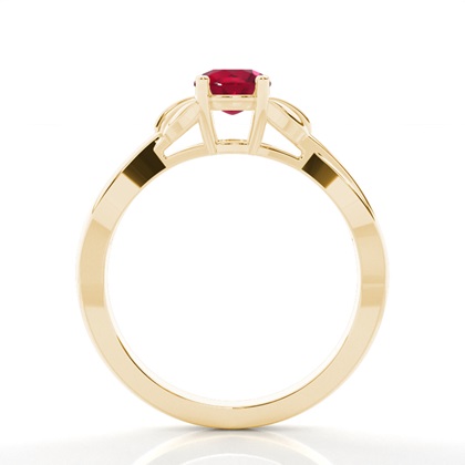 Prong Setting Round Ruby Solitaire Ring