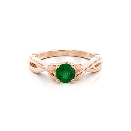 Rose Gold Twisted Diamond Engagement Rings