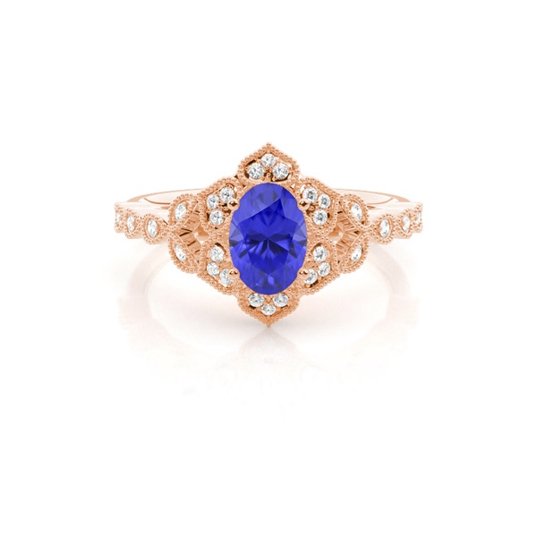 Prong Setting Oval Tanzanite Vintage Ring