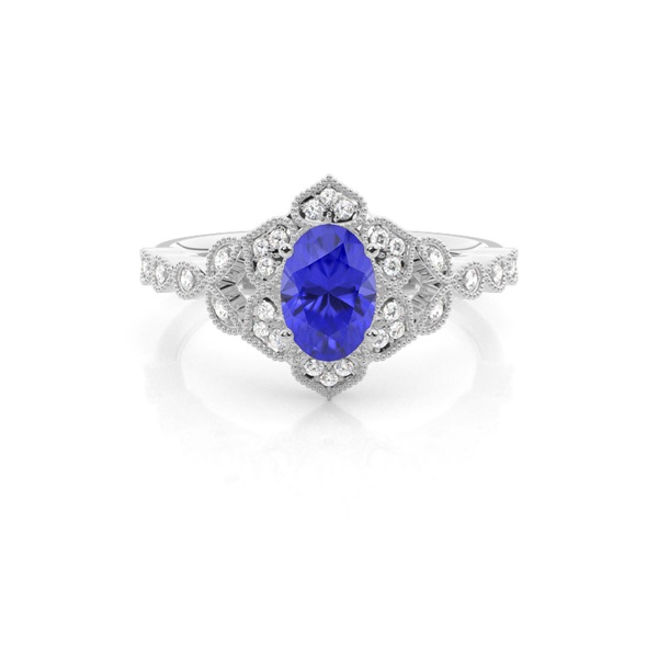 Prong Setting Oval Tanzanite Vintage Ring