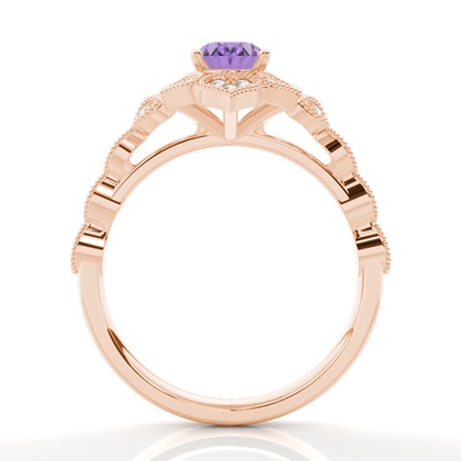 Oval Rose Gold Ethereal Engagement Rings