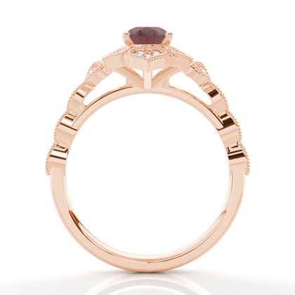 Oval Rose Gold Ethereal Engagement Rings