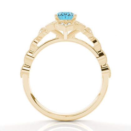 Gelbgold Ethereal Verlobungsringe