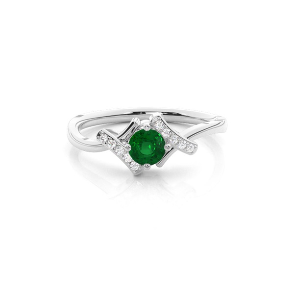 Prong Setting Round Side Stone Ring