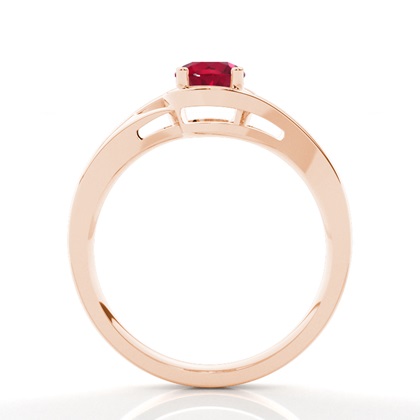 Krappenfassung Runder Rubin-Solitärring