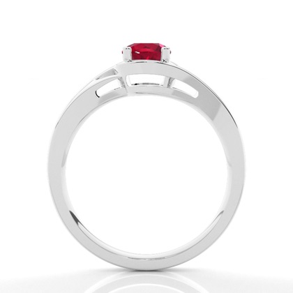 Prong Setting Round Ruby Solitaire Ring