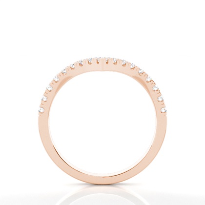 Rose Gold Half Eternity Diamond Rings