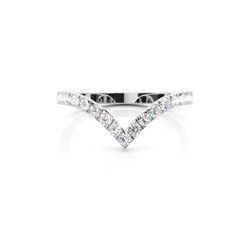 Prong Set Diamond Shaped Wedding Band