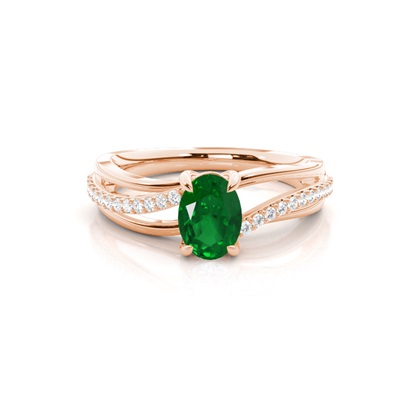 Oval Rose Gold Everyday Diamond Rings