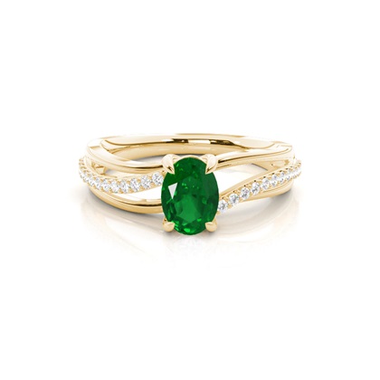 Oval Yellow Gold Everyday Diamond Rings