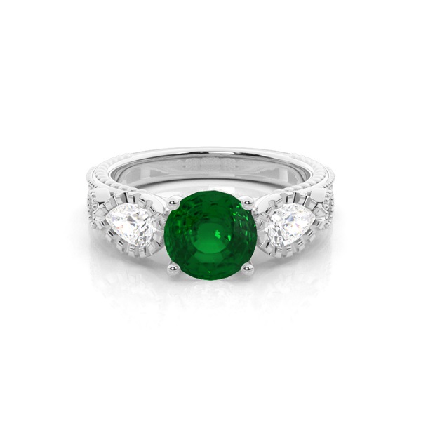 Prong Setting Round Trilogy Ring