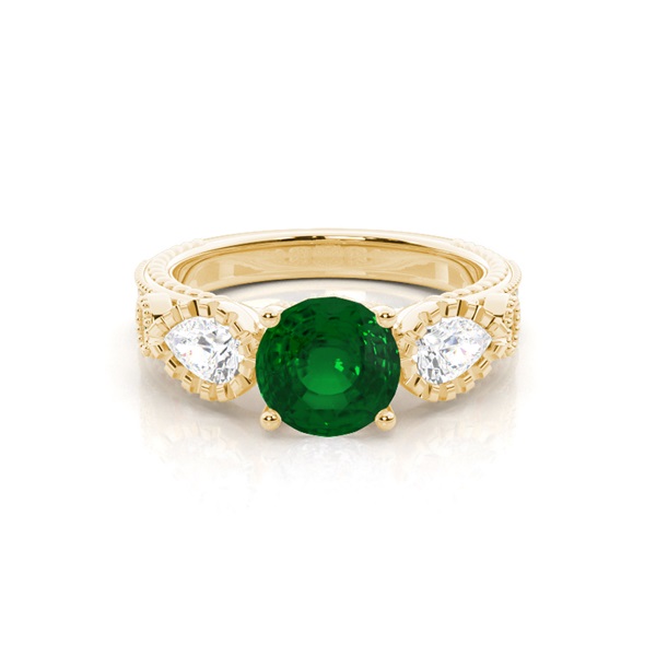 Prong Setting Round Trilogy Ring