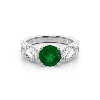 Prong Setting Round Trilogy Ring