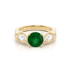 Prong Setting Round Trilogy Ring