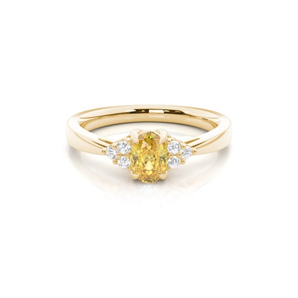 Yellow Gold Gult Diamant Forlovelsesringer