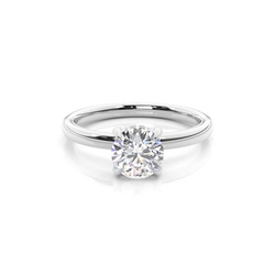 Prong Setting Diamond Hidden Halo Rings