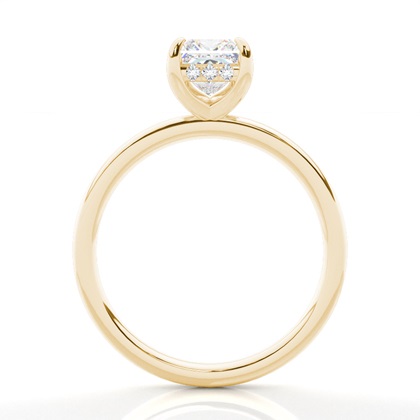 Krappenfassung Diamant Versteckter Halo Ring 