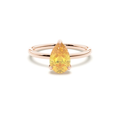 Hidden Halo Yellow Diamond Engagement Ring