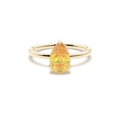 Hidden Halo Yellow Diamond Engagement Ring