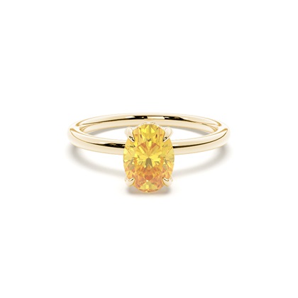 Hidden Halo Yellow Diamond Engagement Ring