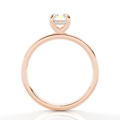 Krappenfassung Diamant Versteckter Halo Ring 