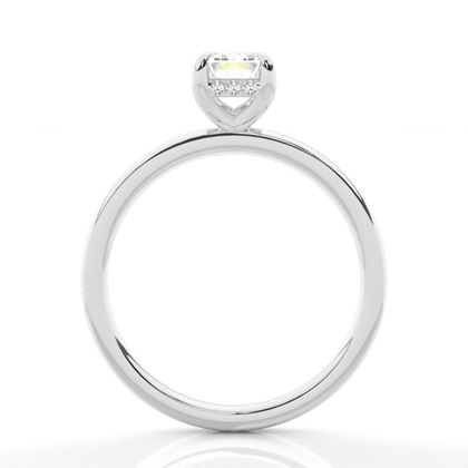 Krappenfassung Diamant Versteckter Halo Ring 