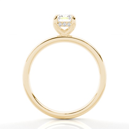 2.00 Carat Gelbgold Einfache Verlobungsringe