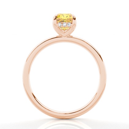 Hidden Halo Yellow Diamond Engagement Ring