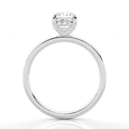 Krappenfassung Diamant Versteckter Halo Ring 