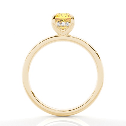 Hidden Halo Yellow Diamond Engagement Ring