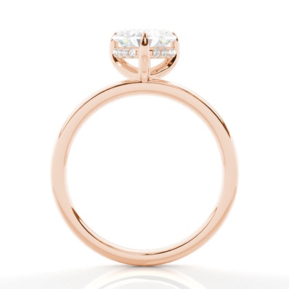 Krappenfassung Diamant Versteckter Halo Ring 