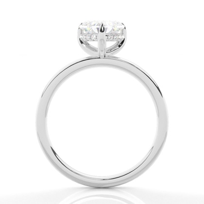 Krappenfassung Diamant Versteckter Halo Ring 