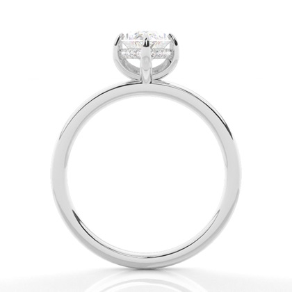 Krappenfassung Diamant Versteckter Halo Ring 