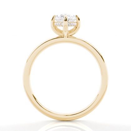 Krappenfassung Diamant Versteckter Halo Ring 