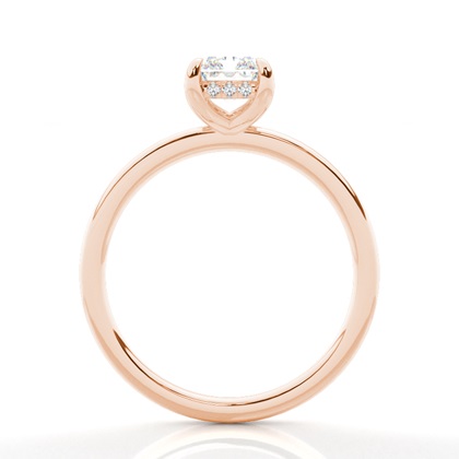 Krappenfassung Diamant Versteckter Halo Ring 