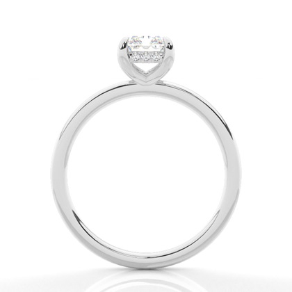 Krappenfassung Diamant Versteckter Halo Ring 