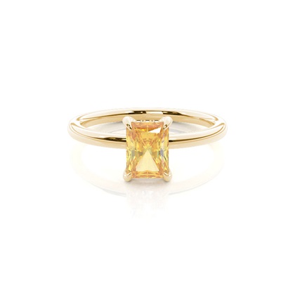 Hidden Halo Yellow Diamond Engagement Ring