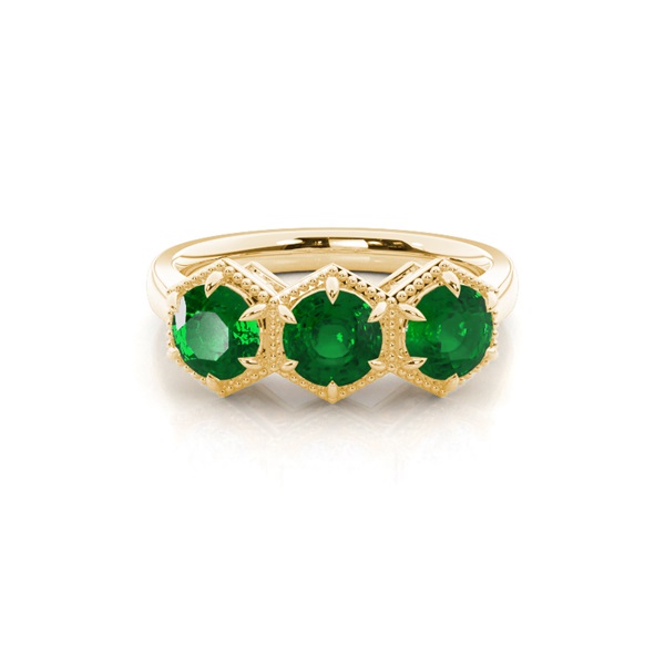 Prong Setting Round Trilogy Ring
