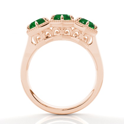 Prong Setting Round Trilogy Ring